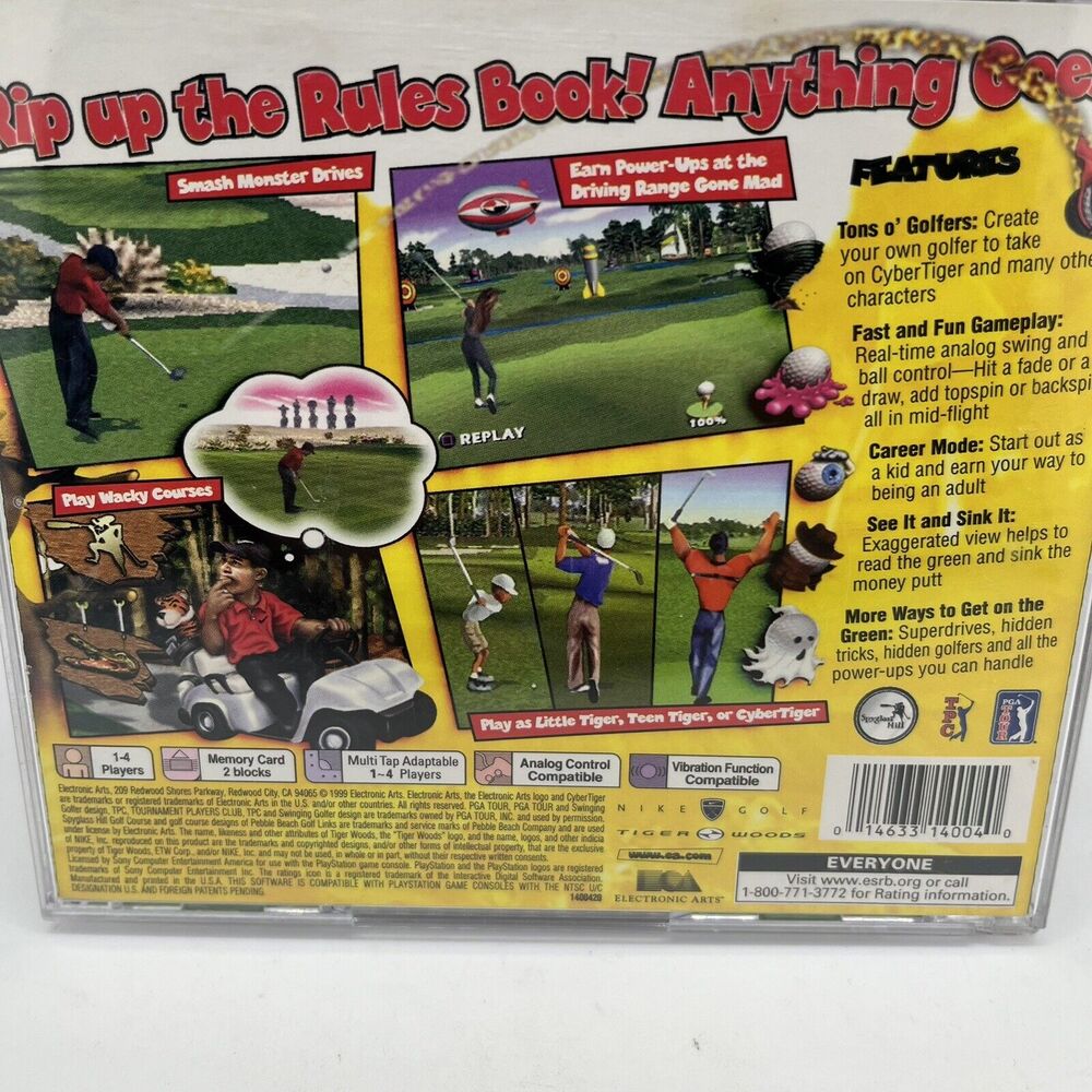 CyberTiger (Sony PlayStation 1, 1999) Complete - Tested - Picture 4 of 8